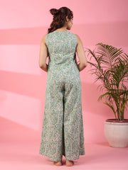 Printed  sleeveless cotton  Jumpsuit