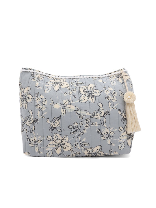 Floral Printed Quilted Pouch