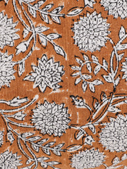 Cotton Orange Colour Floral Cushion Covers