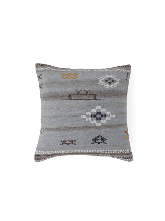 Jute Cotton Grey Colour Geometric Cushion Covers