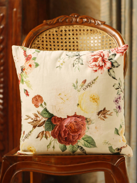Velvet Multi Colour Floral Cushion Covers