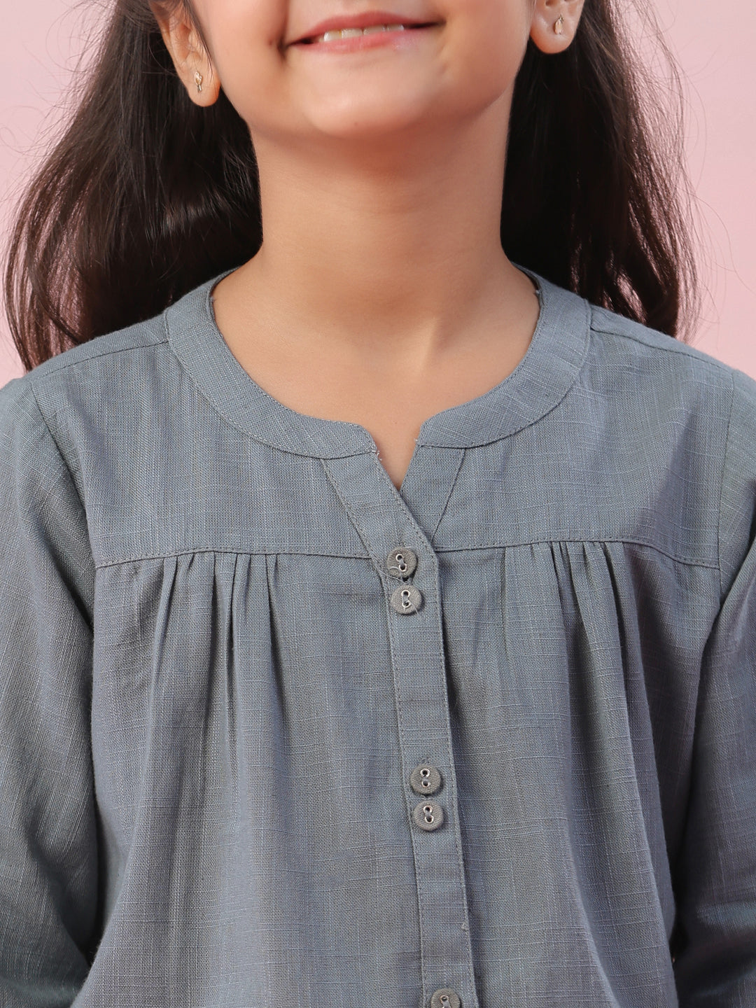 Grey Color Cotton Night Suit for Kids