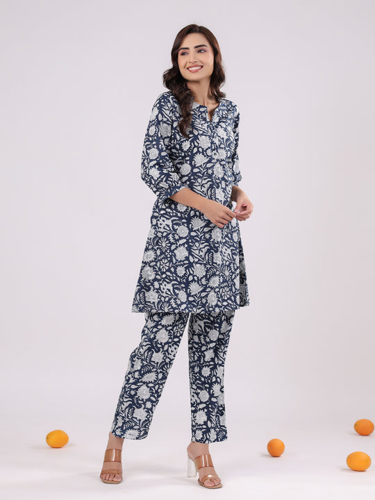 Pure Cotton Floral Night Suit Set for Women