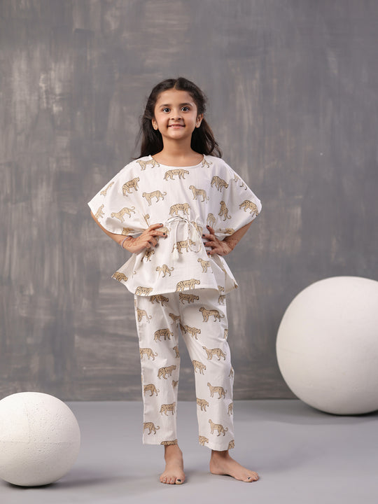 Animal Printed Cotton Kids Night Suits