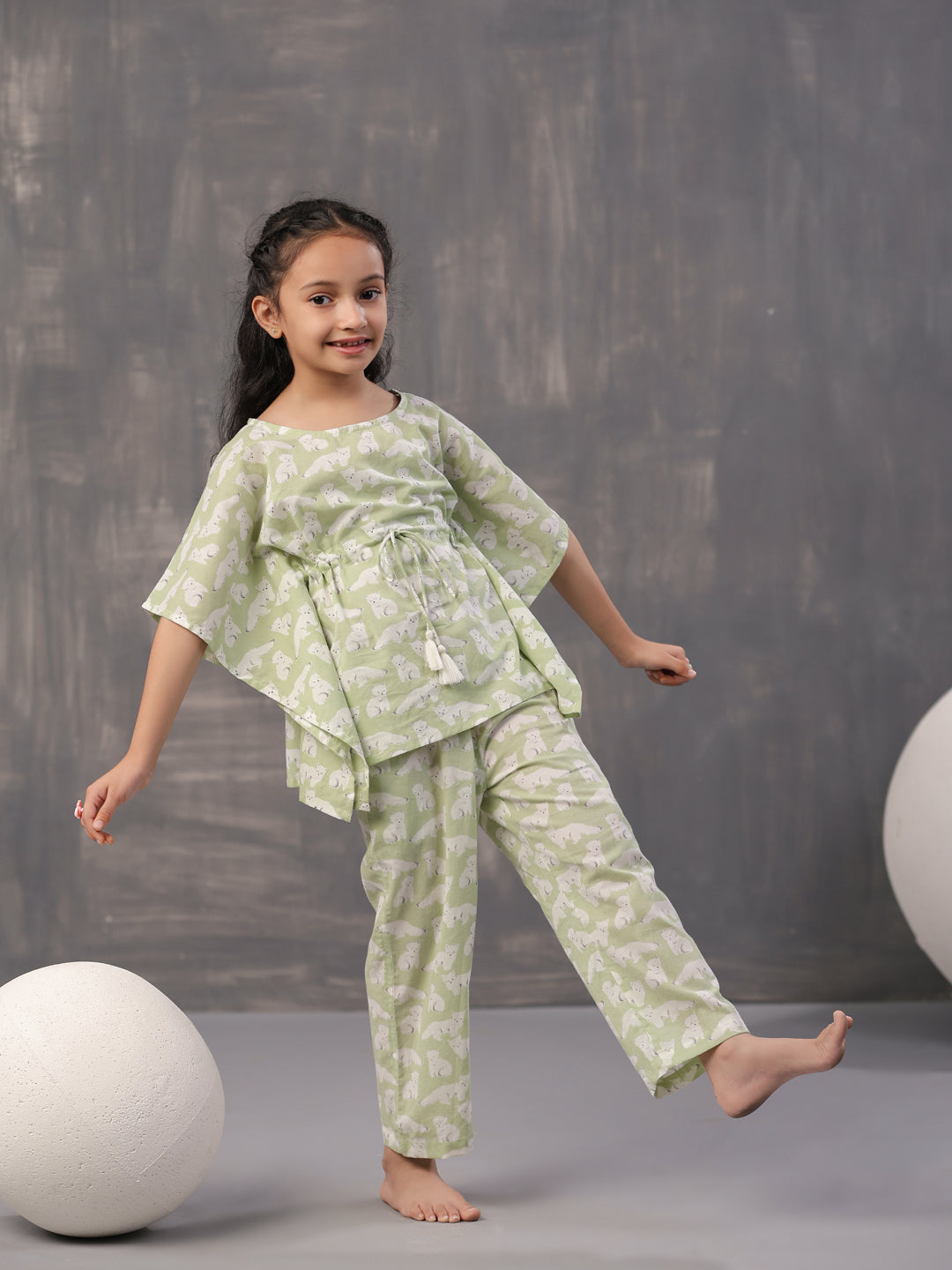Animal Printed Cotton Kids Night Suits