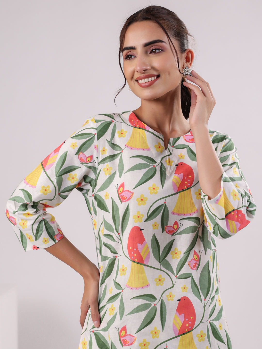 Multi Color Flower Printed  Loungewear Set