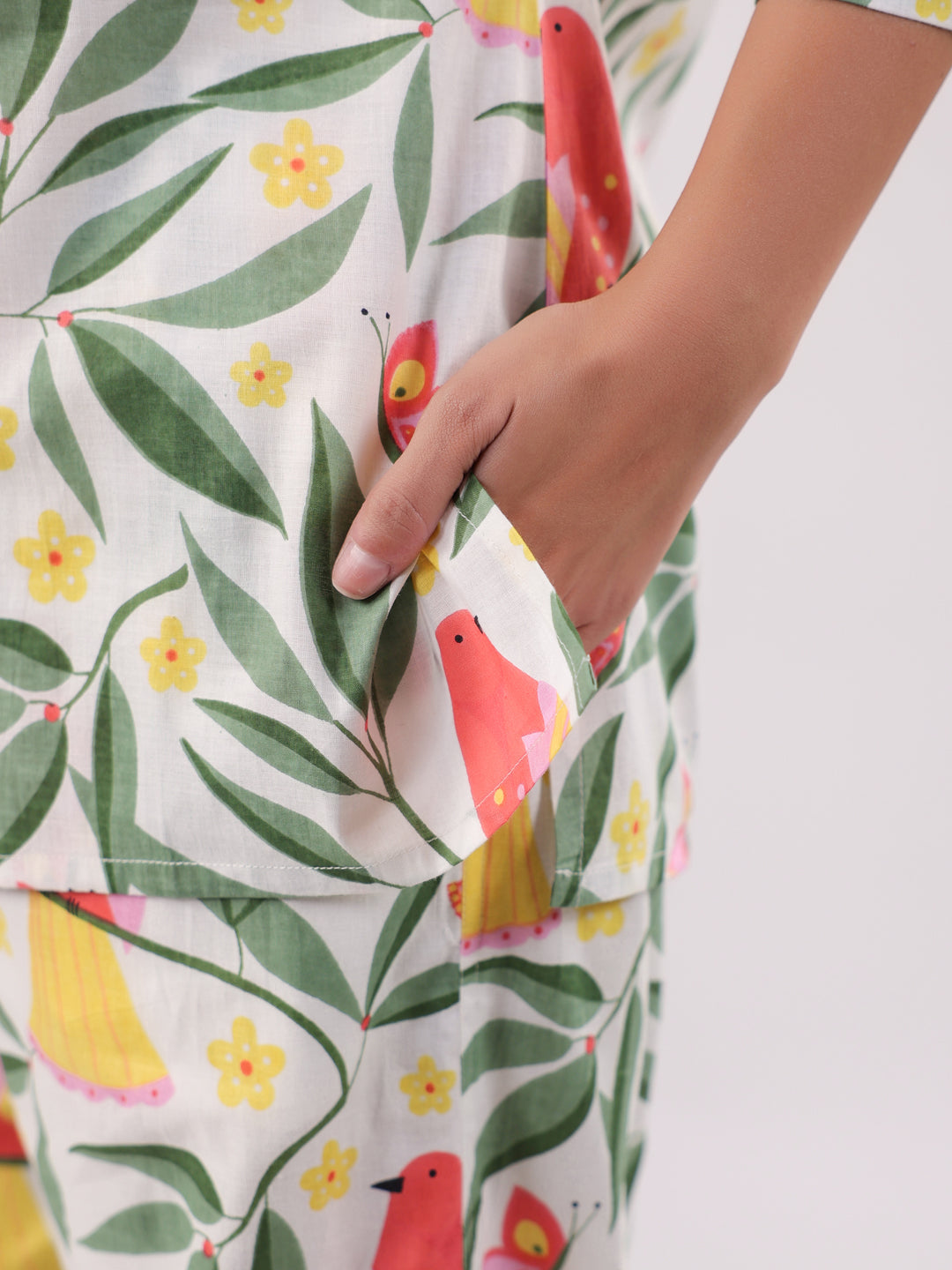 Multi Color Flower Printed  Loungewear Set