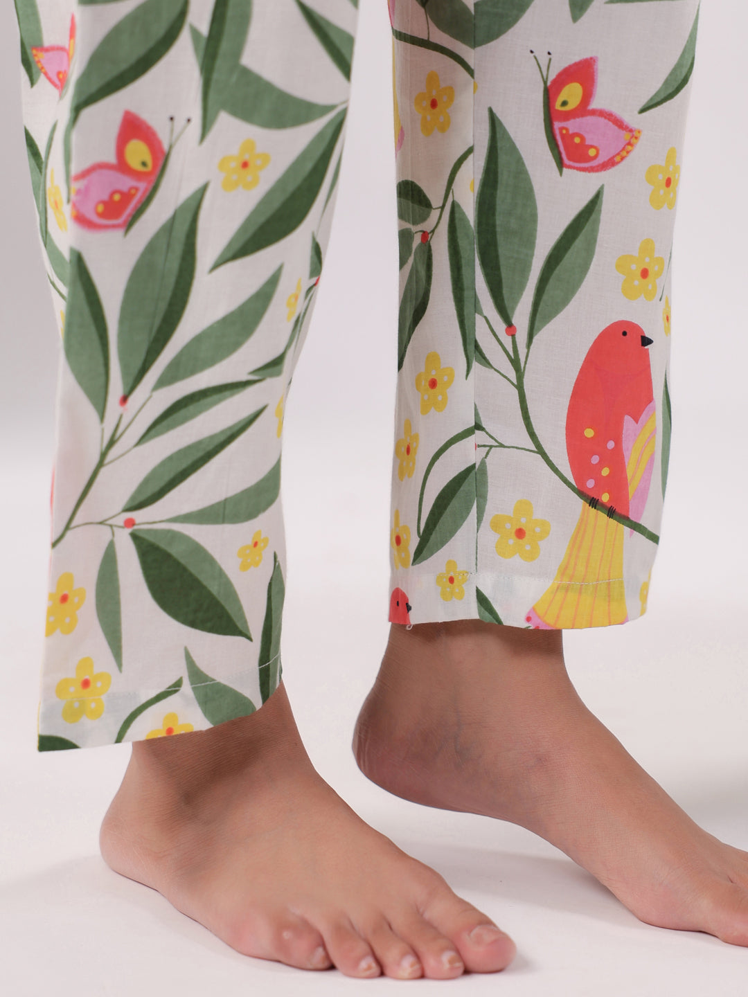 Multi Color Flower Printed  Loungewear Set