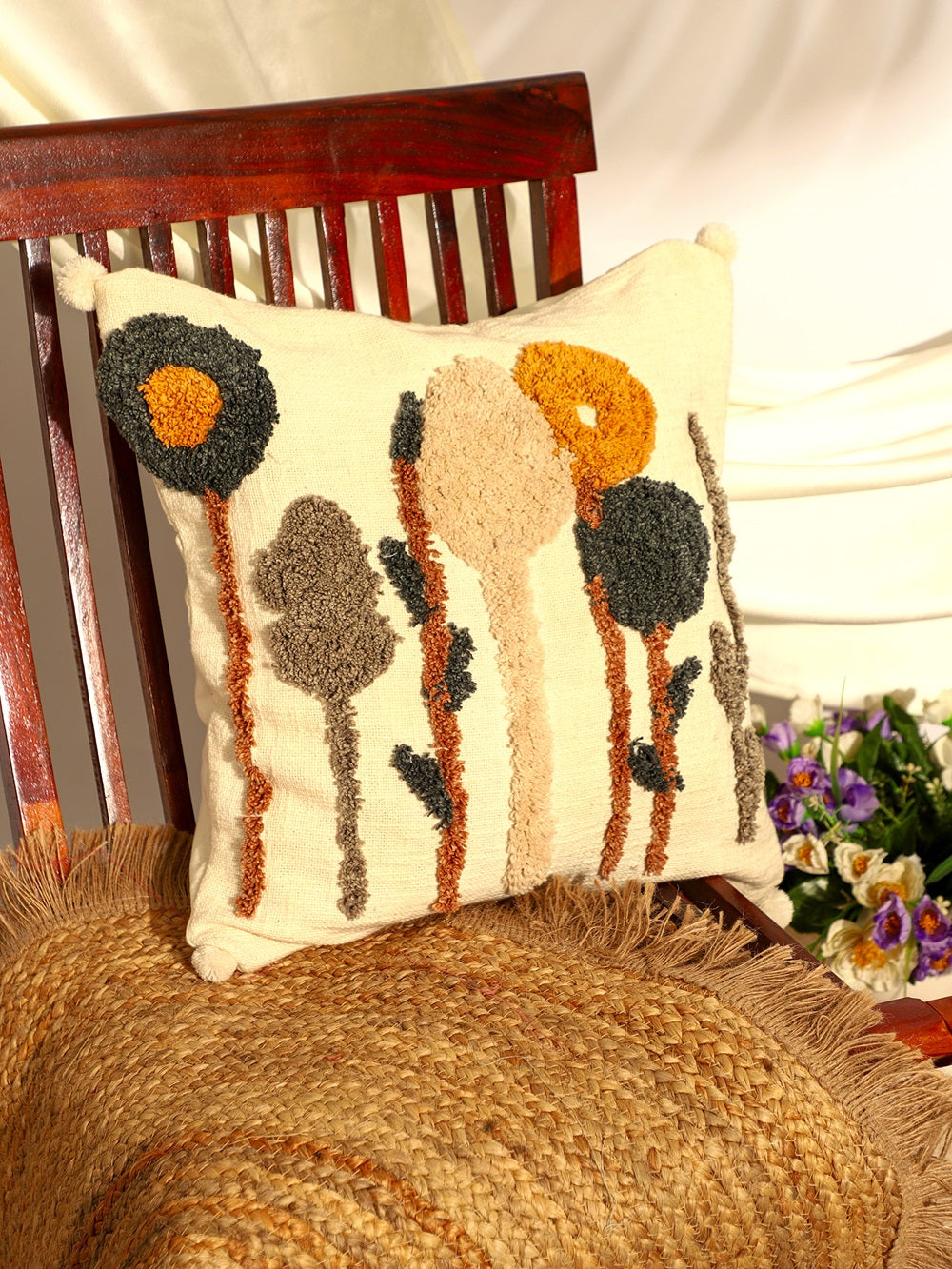 Cotton Handtufted cushion cover
