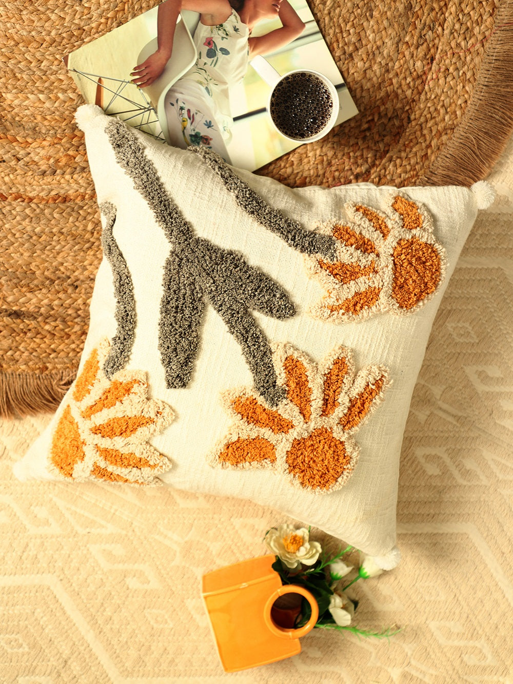 Cotton Handtufted cushion cover