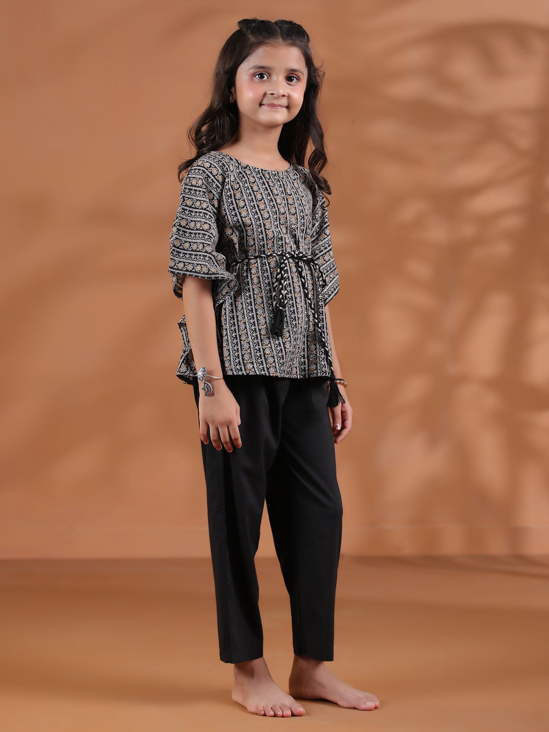 Cotton Black Top and Trouser for Kids - SanskrutiHomes 