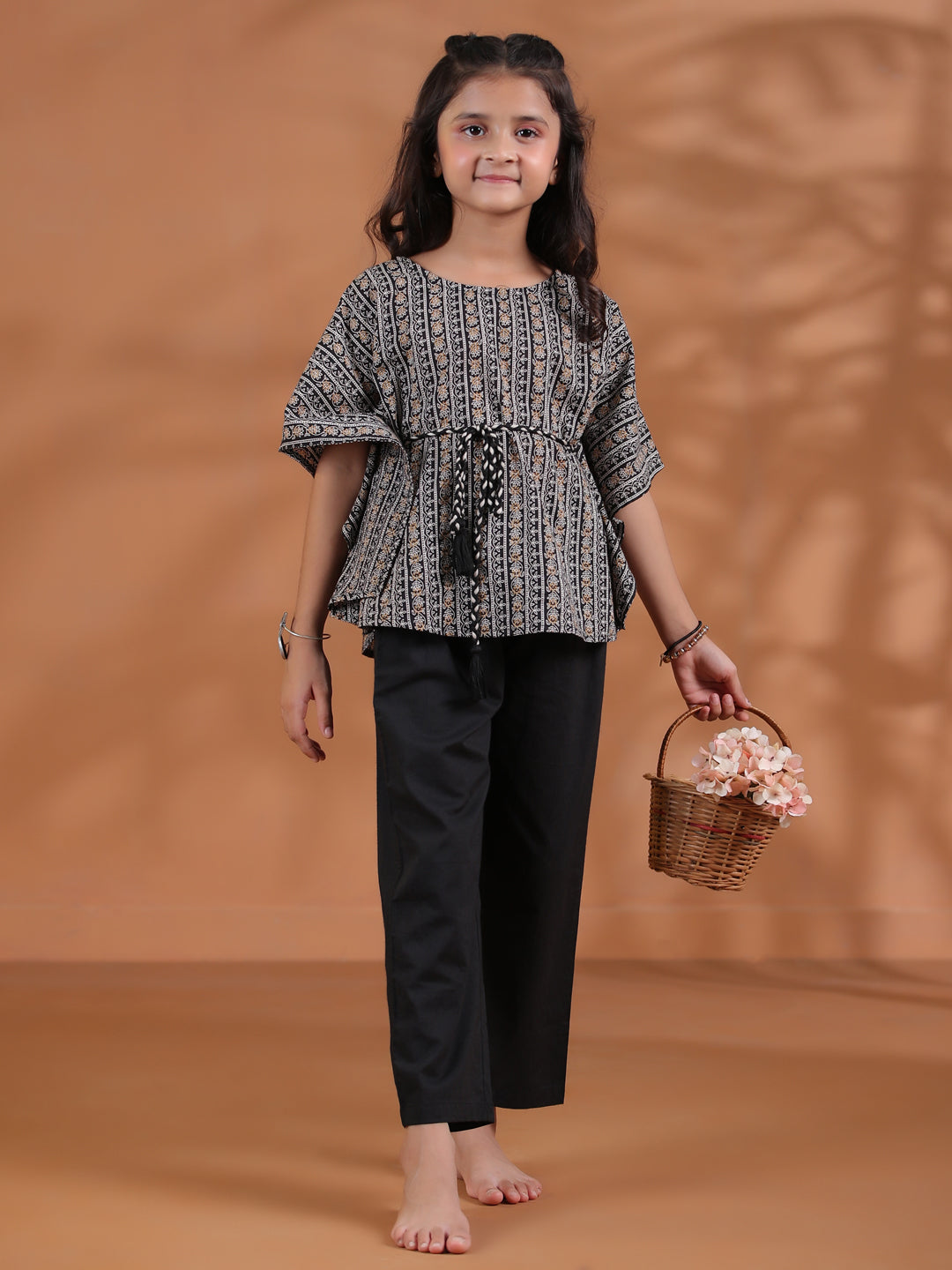 Cotton Black Top and Trouser for Kids - SanskrutiHomes 