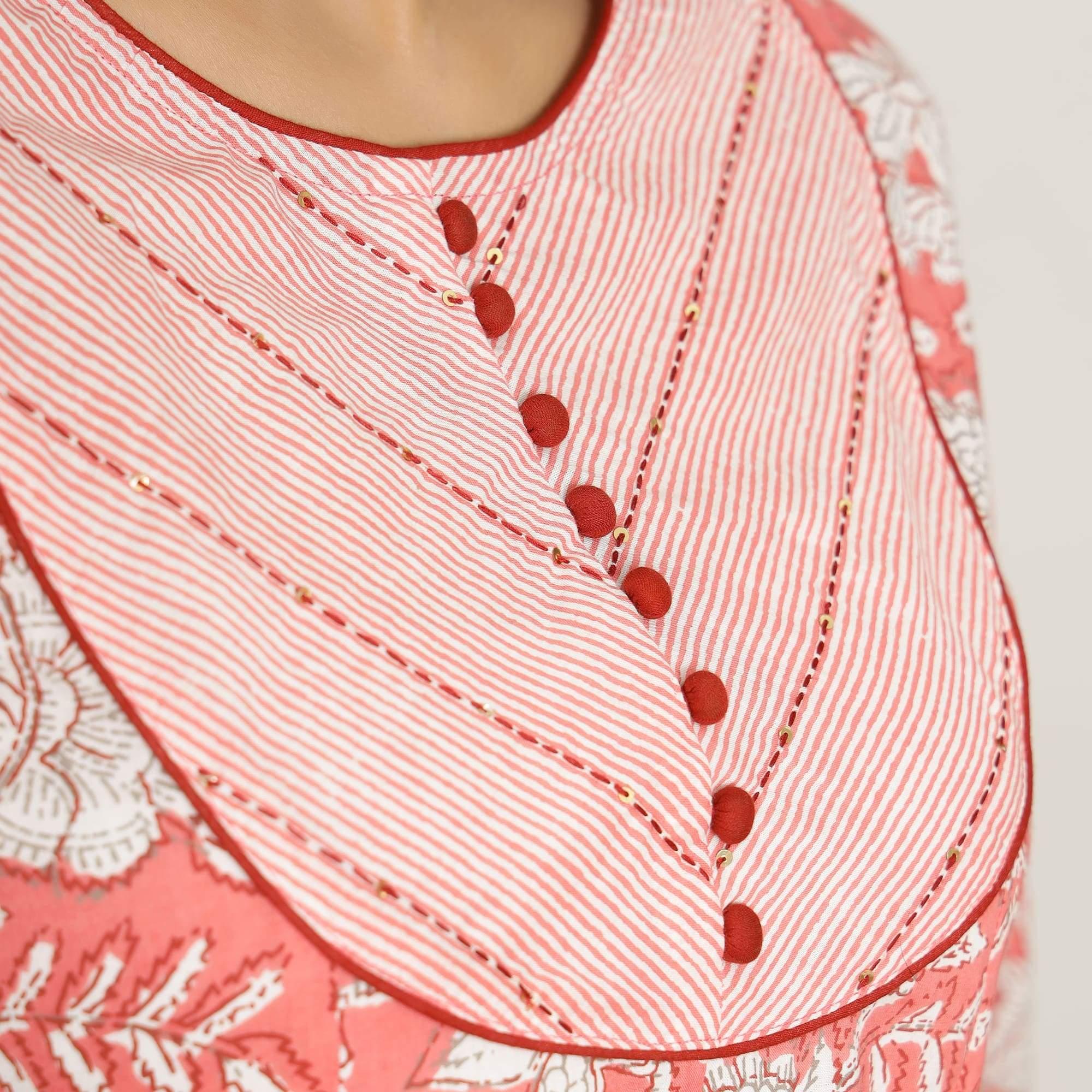 Rang Deep Women Pink Cotton Kurti