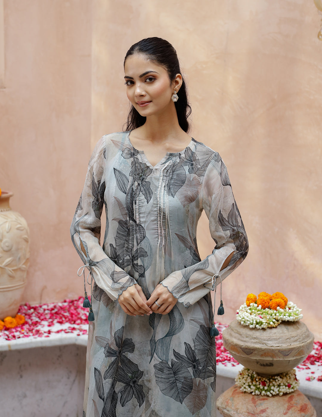 Floral Printed Kurta Set with Dupatta