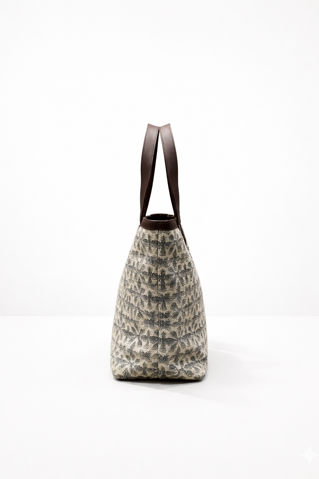 Multi Geometric Print with Leather Handles Tote Bag For Women