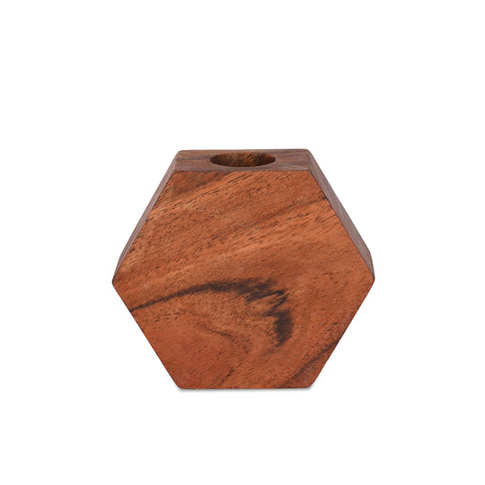 Modern Geometric Wooden Flower Holder