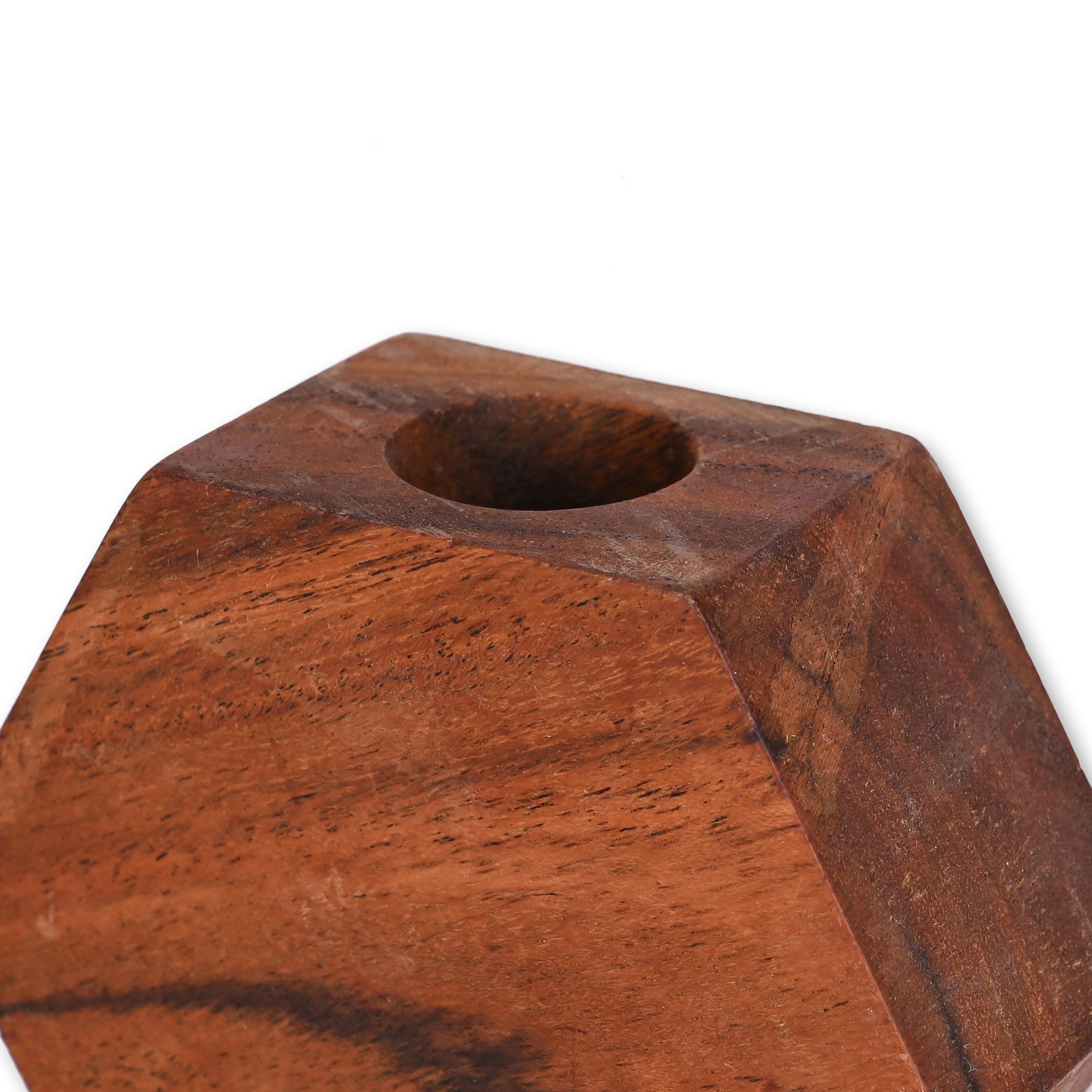 Modern Geometric Wooden Flower Holder