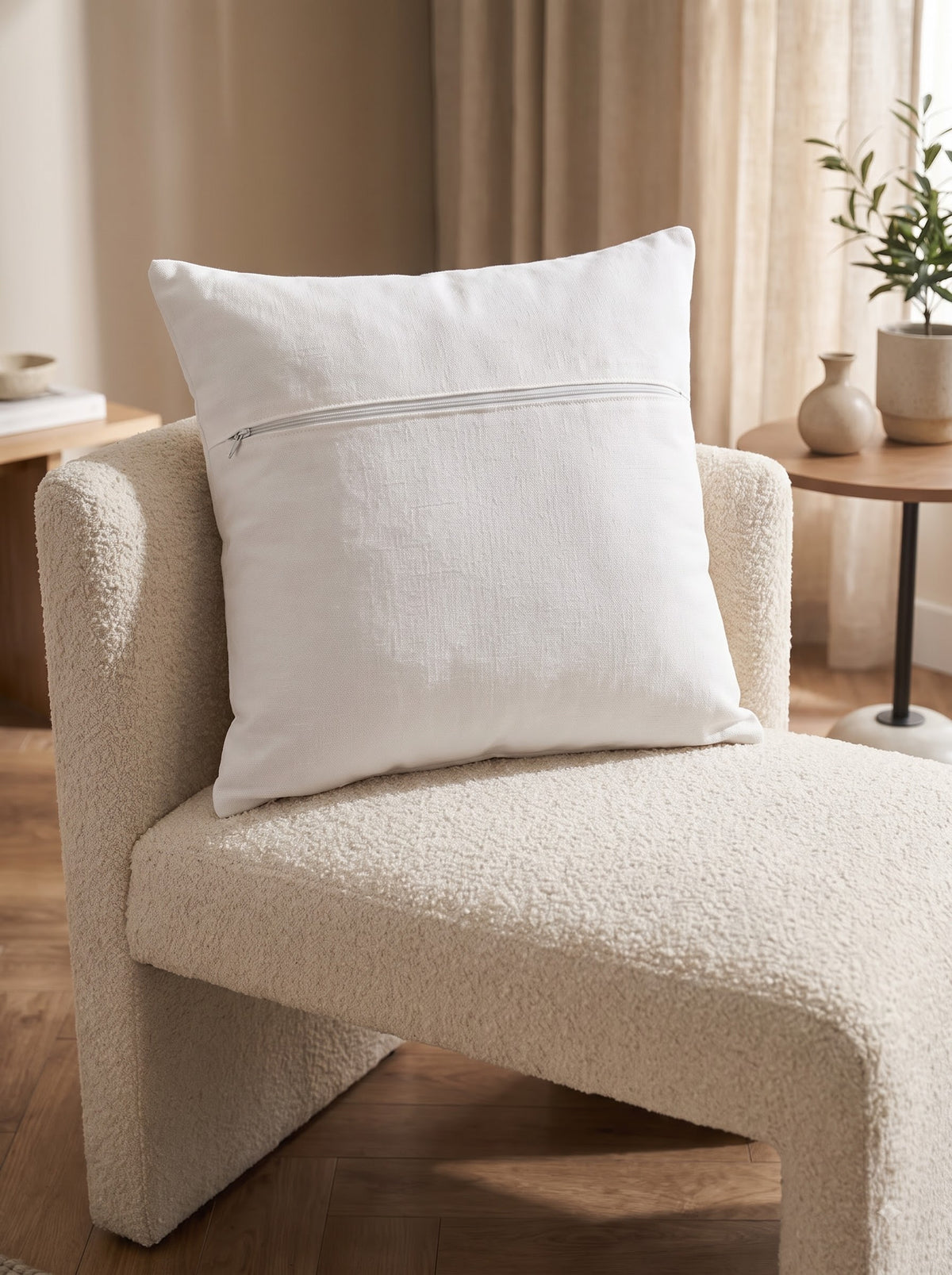 Brown Striped Textured Cotton Square Cushion Cover For Warm & Stylish Home Decor