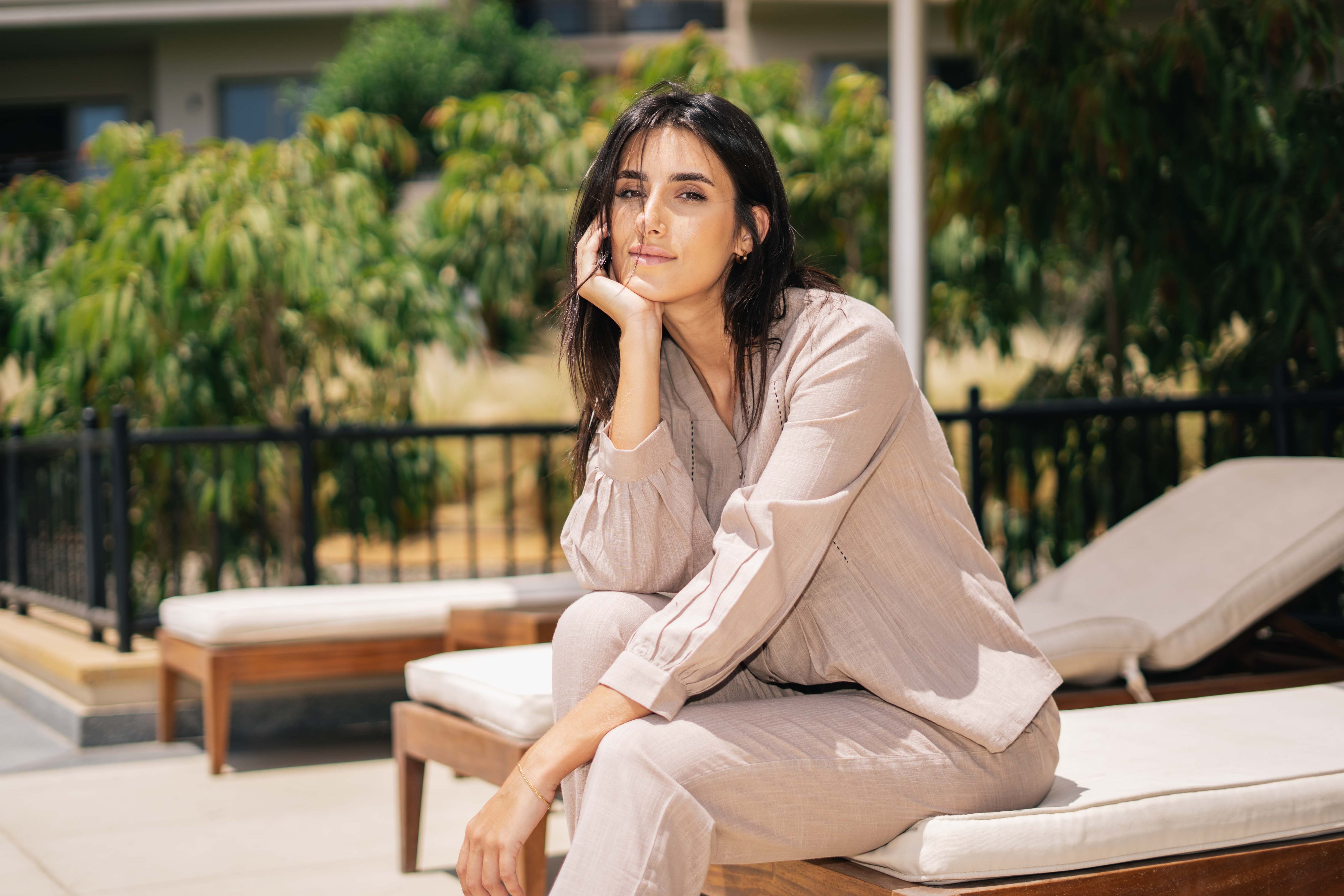 Brown solid Cotton Night SUIT