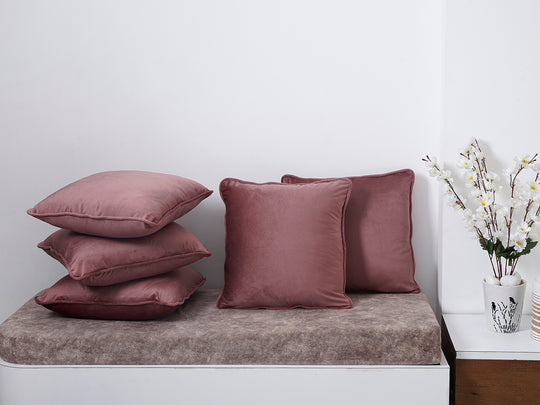 Brown Solid Print Cushion Cover