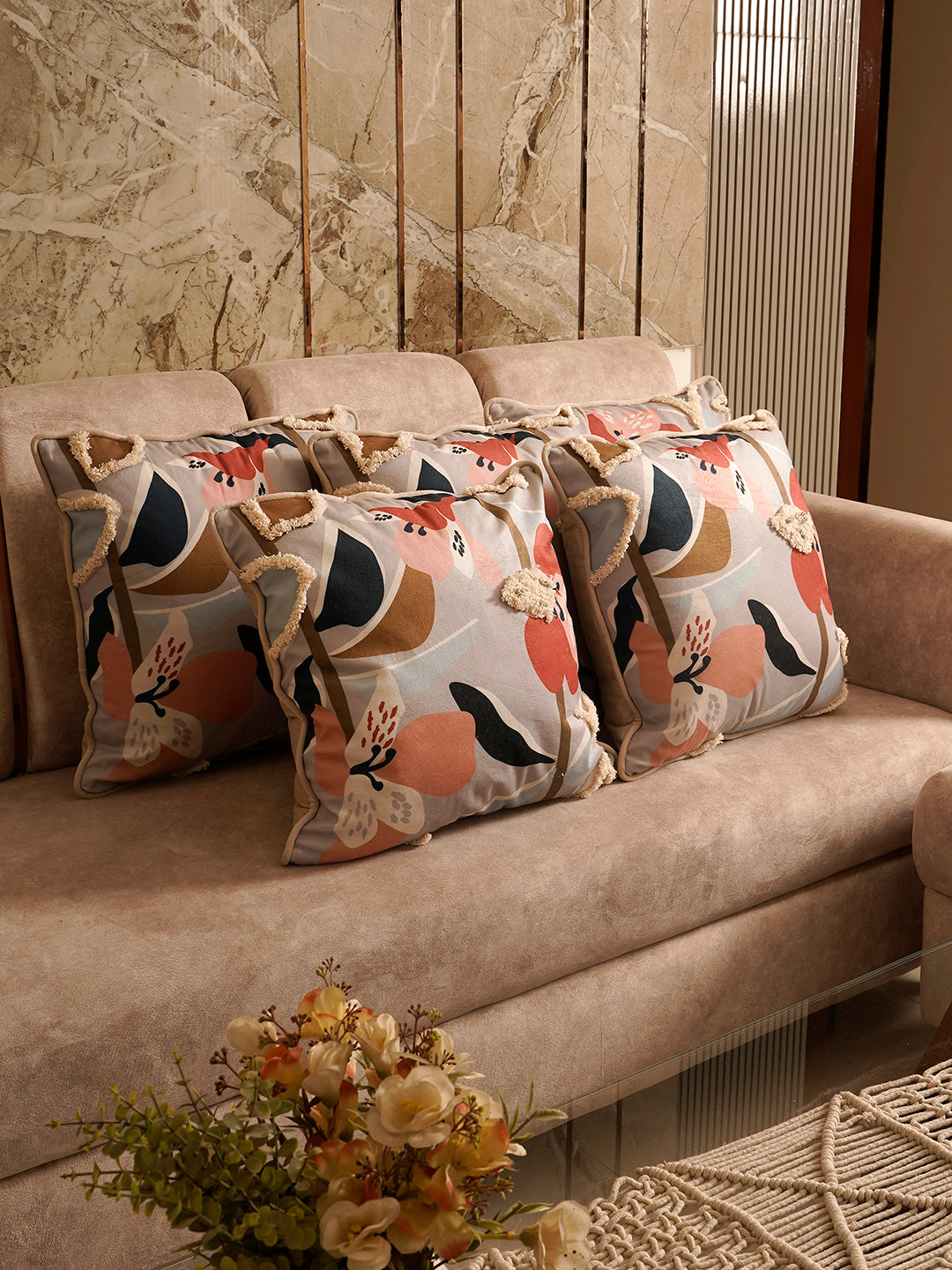 Multi color Print Cushion Cover