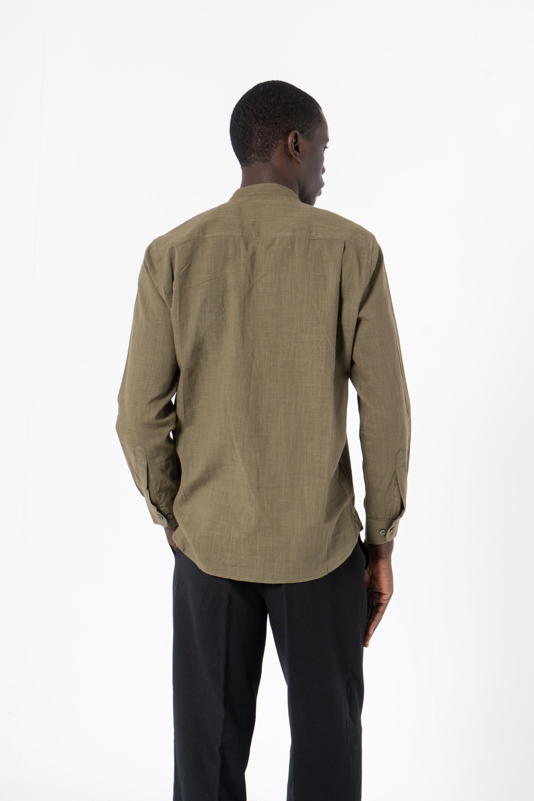 Grey Solid Print Full Sleeve Shirt - SanskrutiHomes 