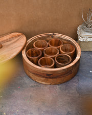 SPICE BOX WITH wood COMPARTMENTS