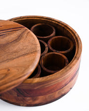 SPICE BOX WITH wood COMPARTMENTS