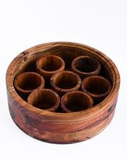 SPICE BOX WITH BRASS COMPARTMENTS