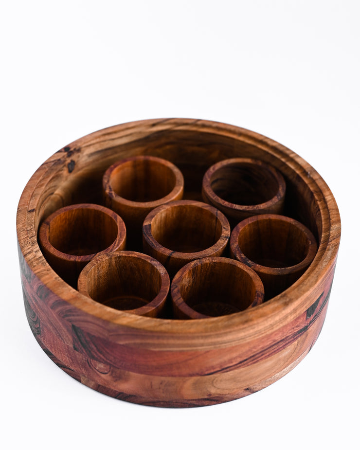SPICE BOX WITH wood COMPARTMENTS