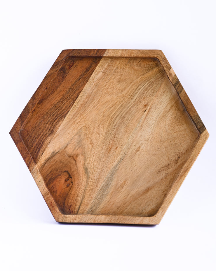 HEXAGON SHAPE WODEEN PLATE