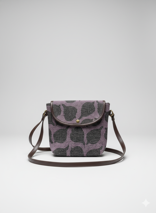 Printed Cotton Canvas Shoulder Sling Bag