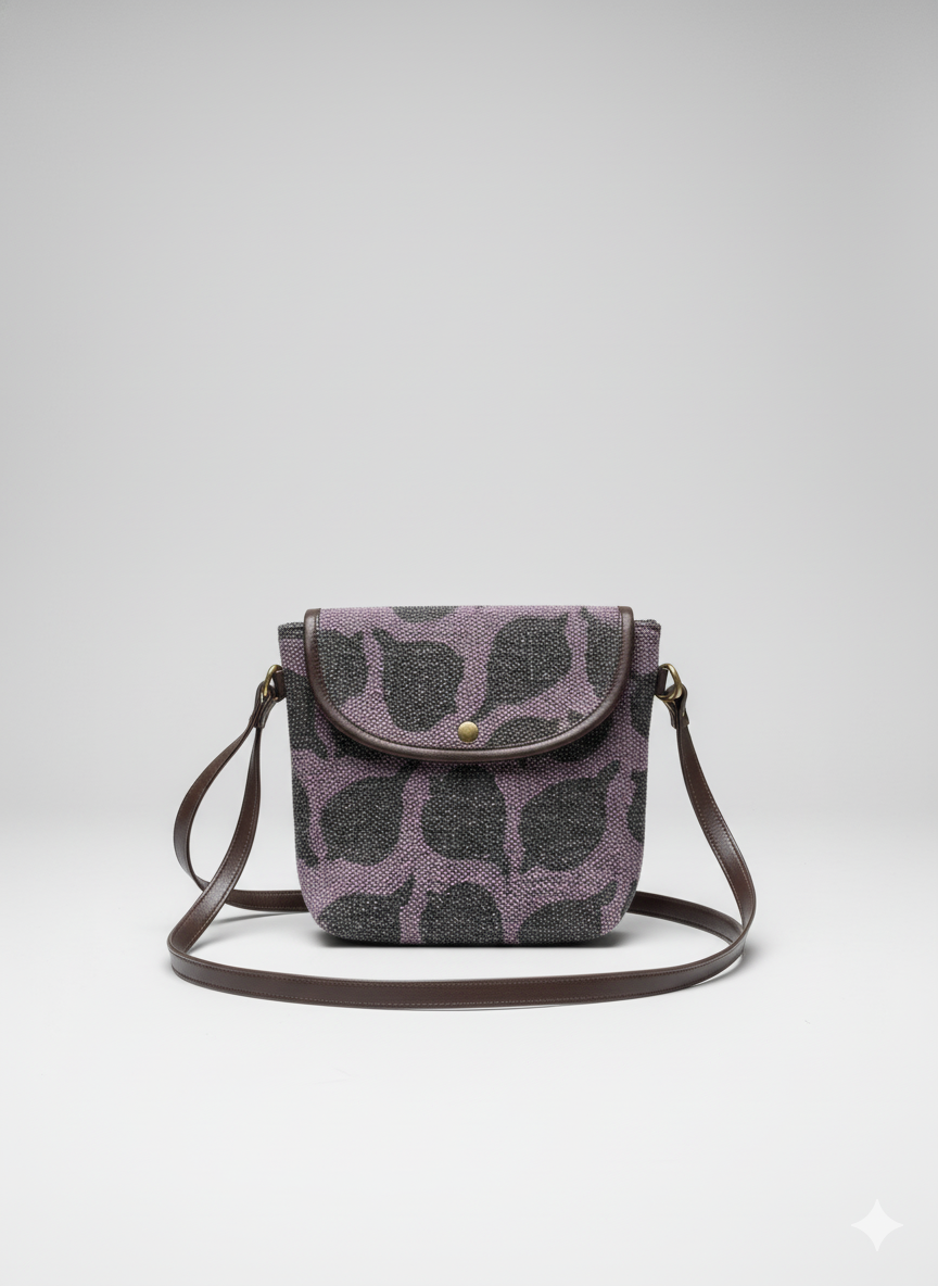 Printed Cotton Canvas Shoulder Sling Bag