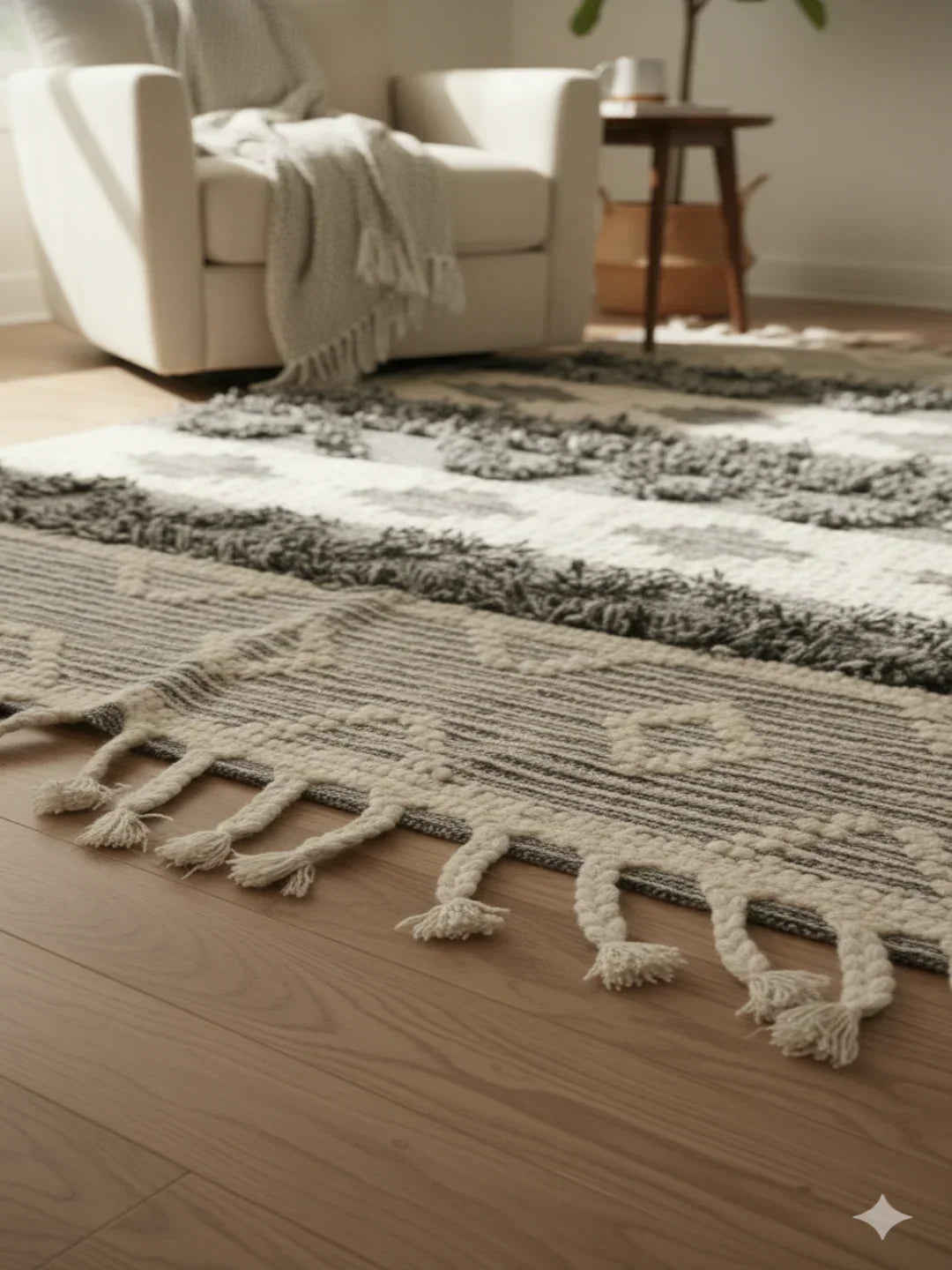 Hand-weaved 100% Cotton Multi-color Rug - SanskrutiHomes 