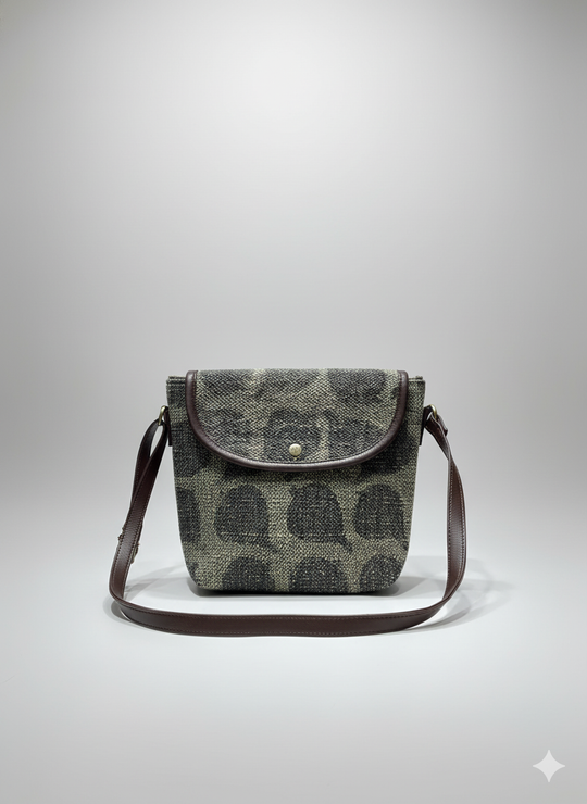 Printed Cotton Canvas Shoulder Sling Bag