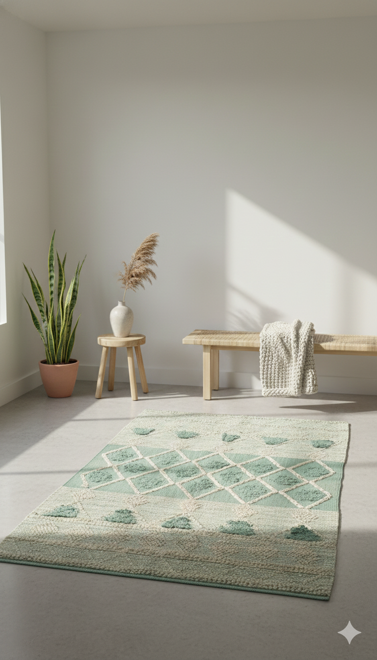 Hand-weaved 100% Cotton Multi-color Rug