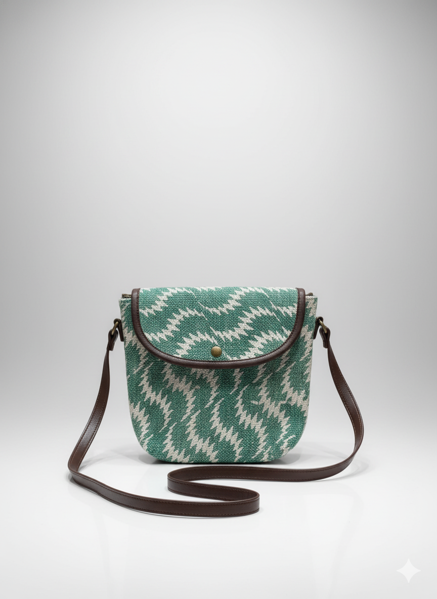 Printed Cotton Canvas Shoulder Sling Bag