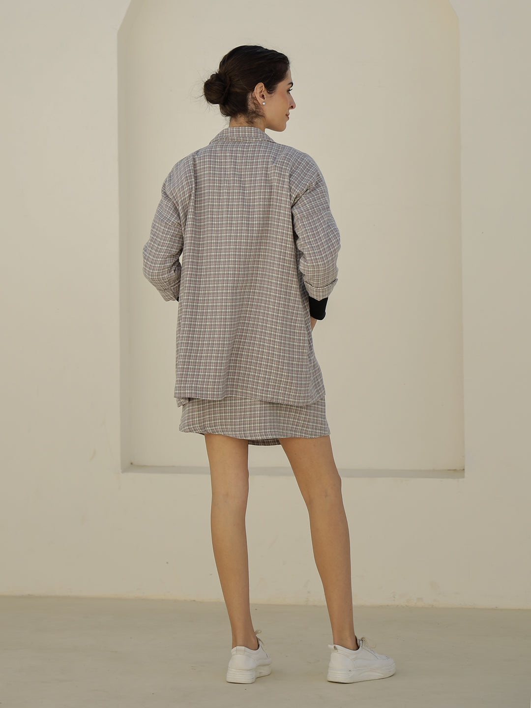 Grey Color Strips Printed Co-Ords Set