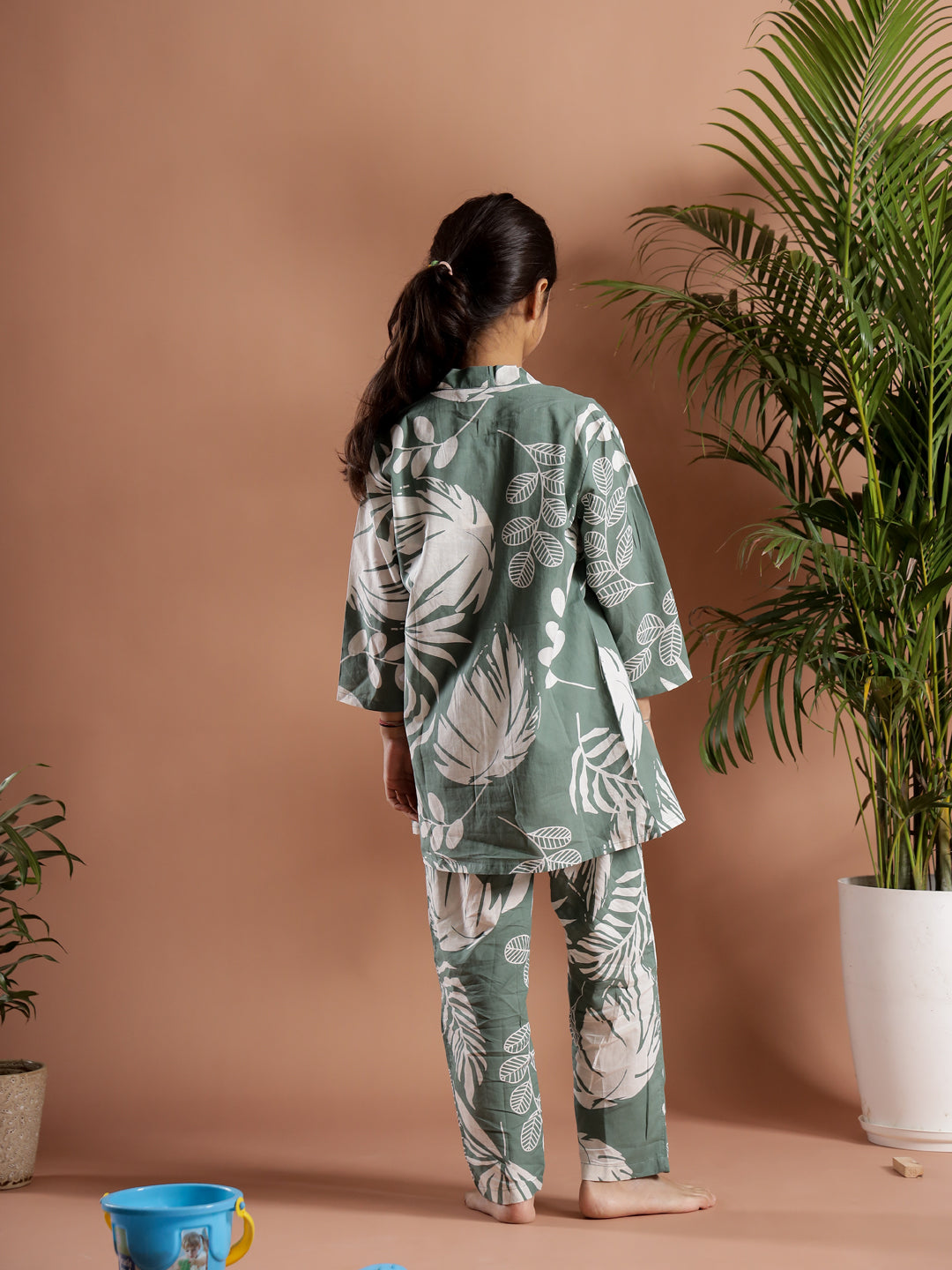 Set of 3 Floral Printed Cotton Night Suit for Kids
