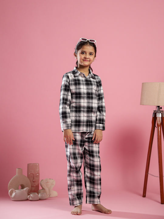 Checked Printed Night Suit for Kids