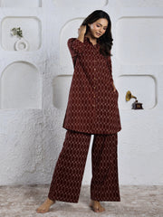 MERLOT HEXAGON Printed pure cotton co-ord set