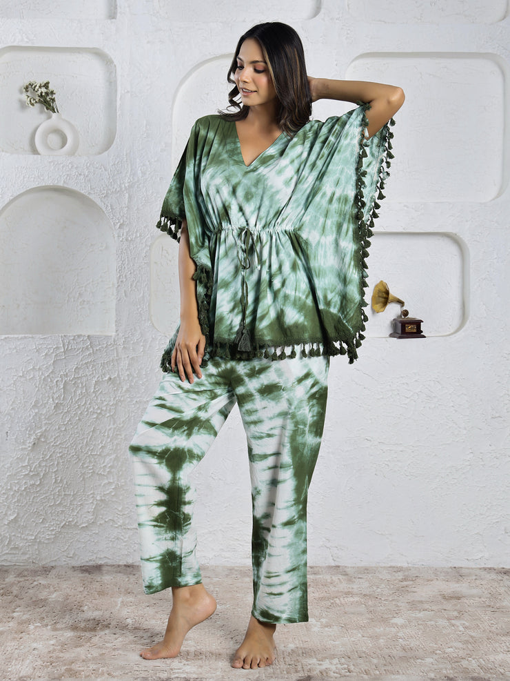 Tye & Dye Cotton Kaftan Set