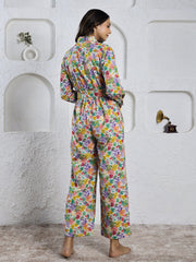 Multi-color floral  Pure Cotton Jumpsuit