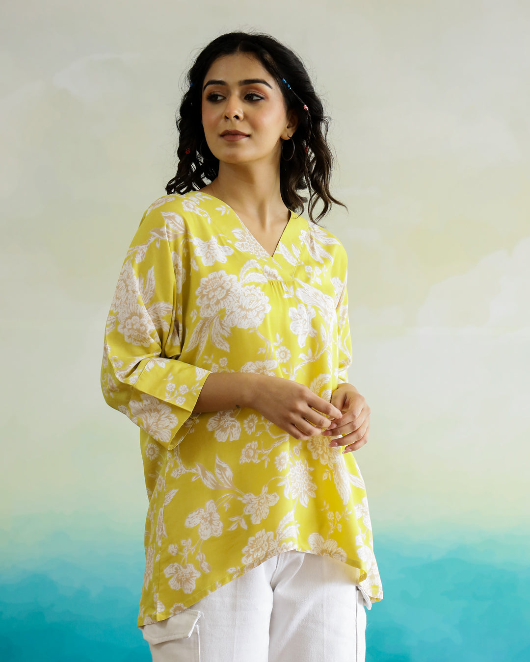 Printed Viscose Loose Fit Top