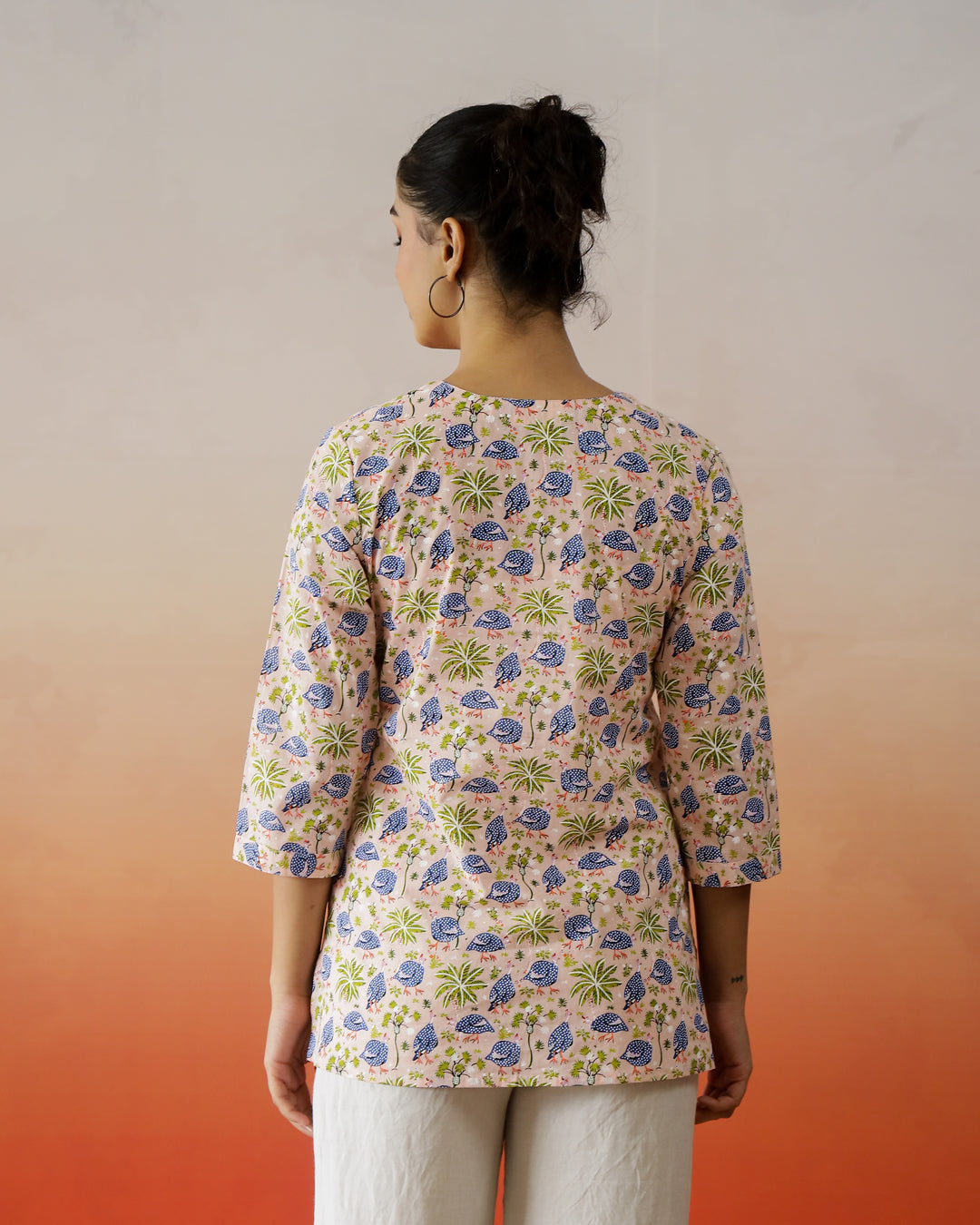 Floral Printed Cotton Top for Women