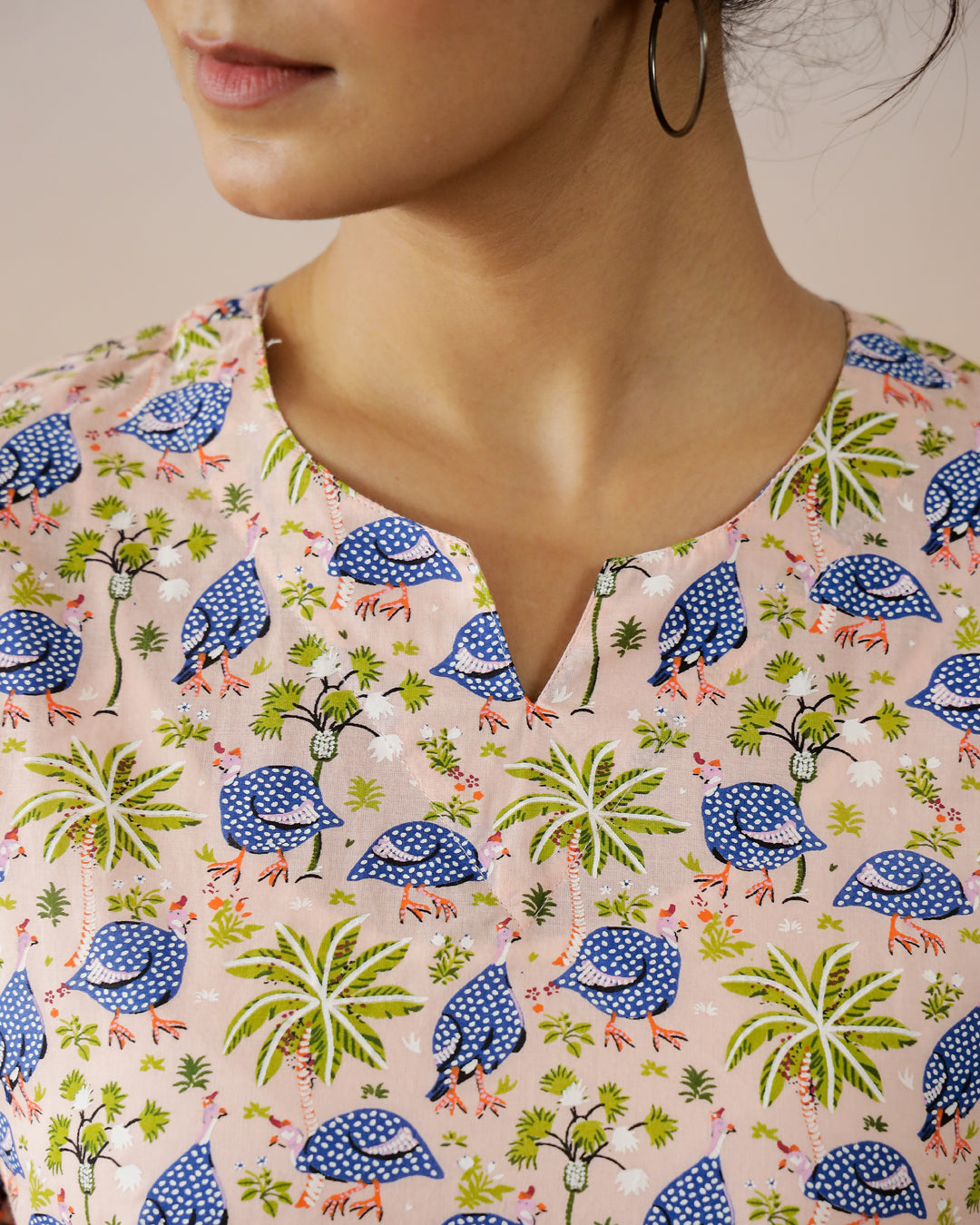 Floral Printed Cotton Top for Women