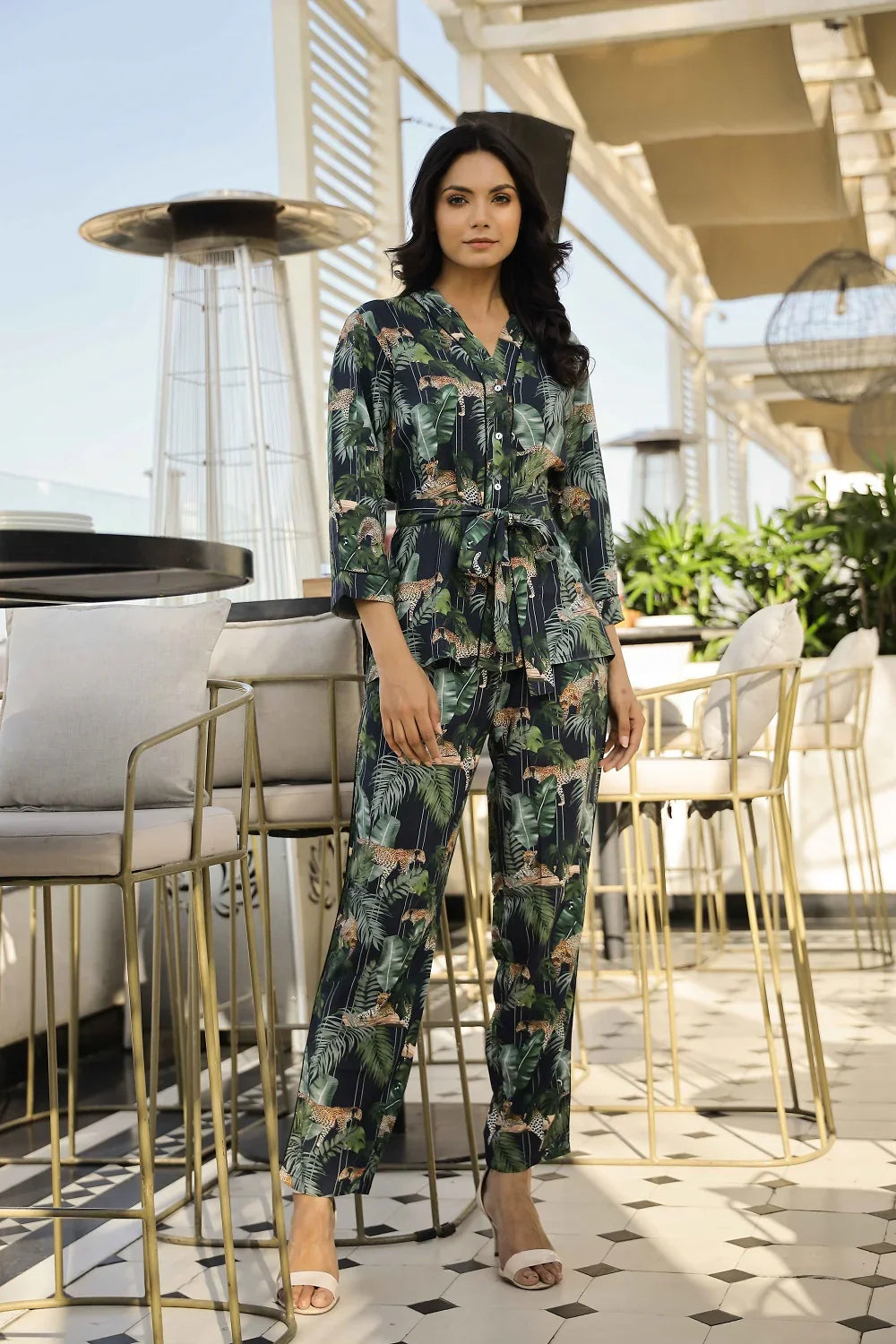 Bagheera Blue Co-Ord Set - SanskrutiHomes 