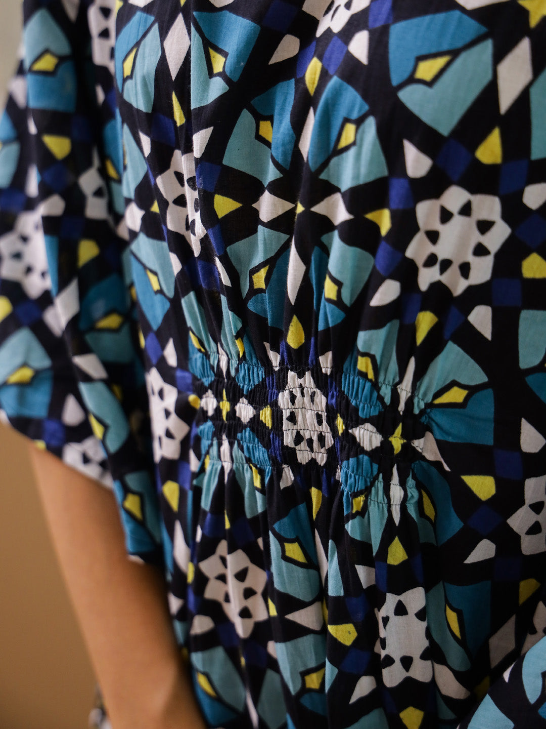 Cotton Printed Kaftan Night Suit Set
