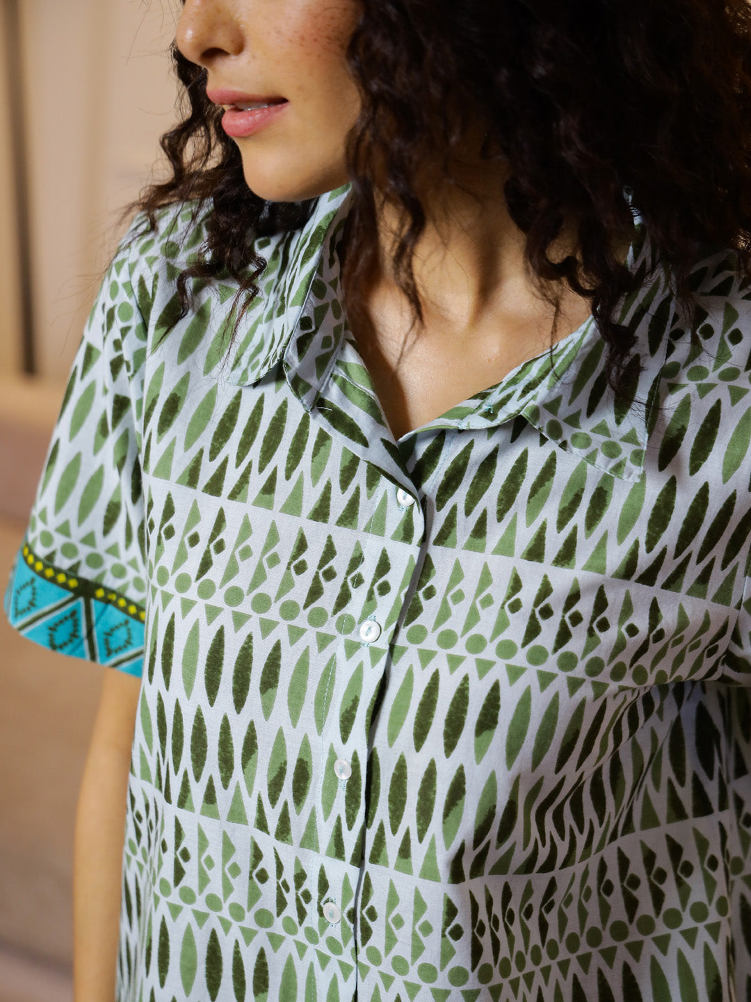 Women Geometric Printed Night suit