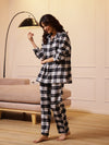 Black Checks Cashmere Winter Loungewear Set